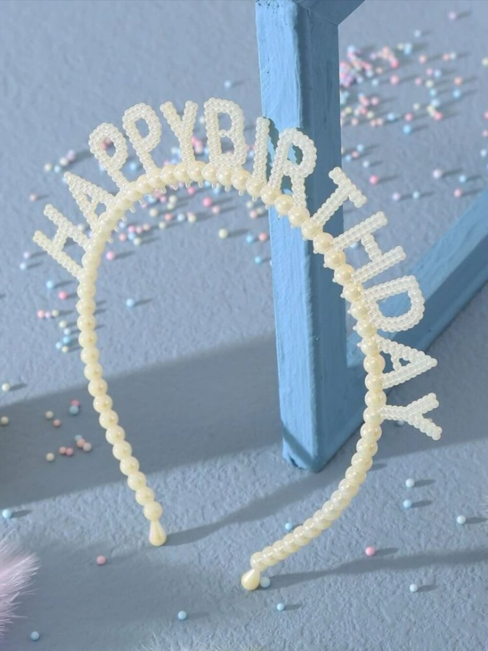 Women/Girls Faux Pearl Happy Birthday Party Headband